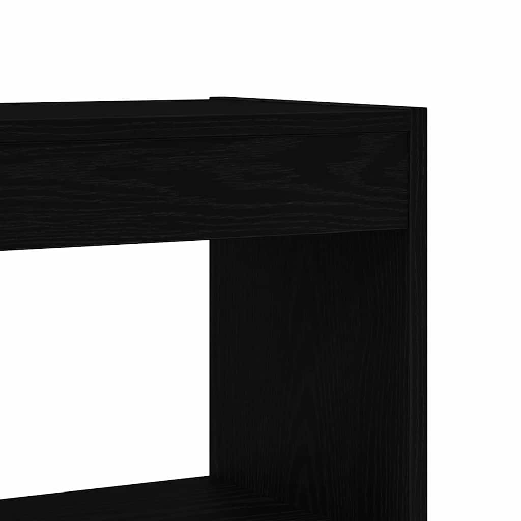 Bogskab Sort Eg 100 x 30 x 198 cm Konstrueret træ