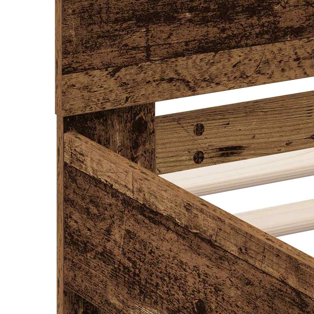 Sengestel Gammelt træ 200 x 200 cm Konstrueret træ