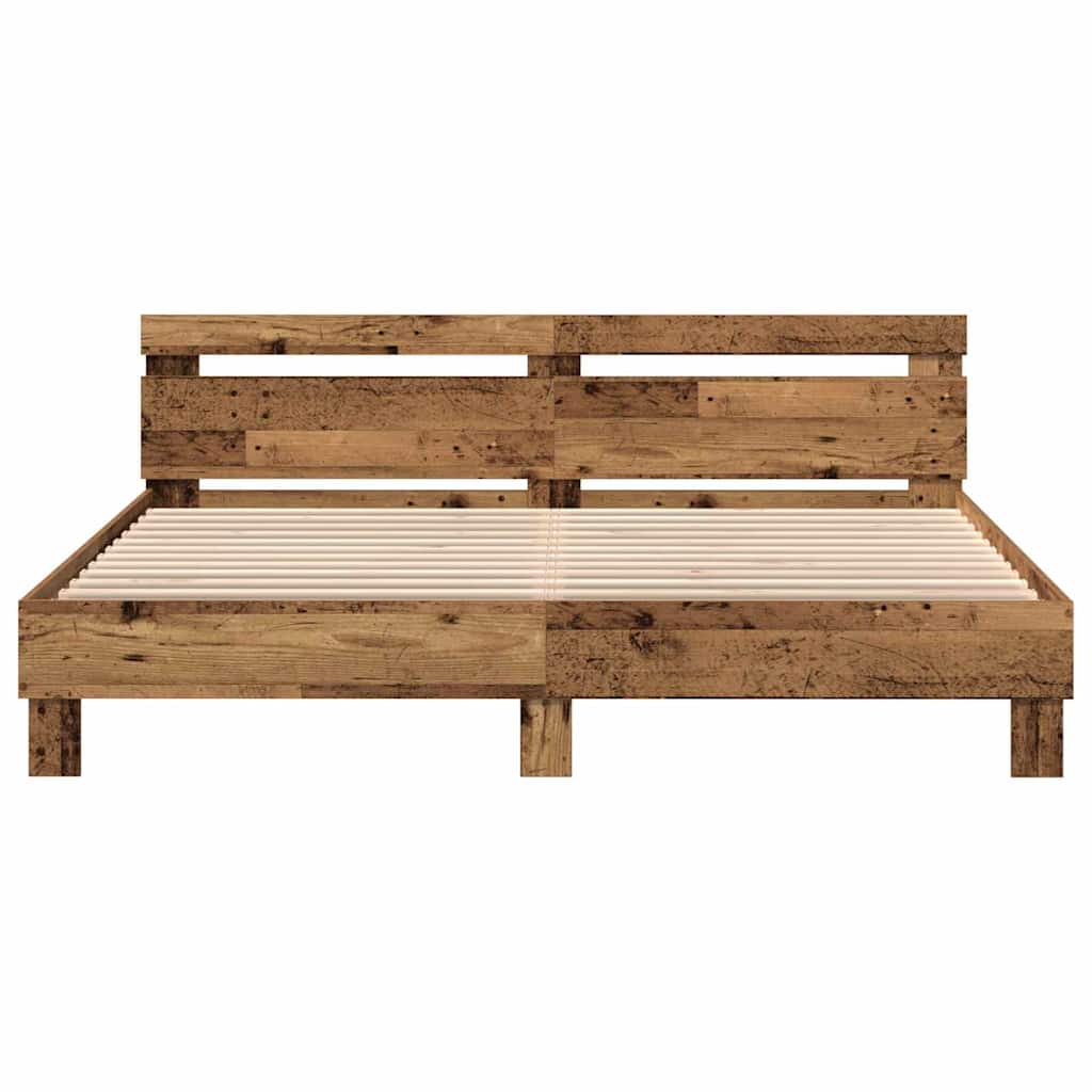 Sengestel Gammelt træ 200 x 200 cm Konstrueret træ
