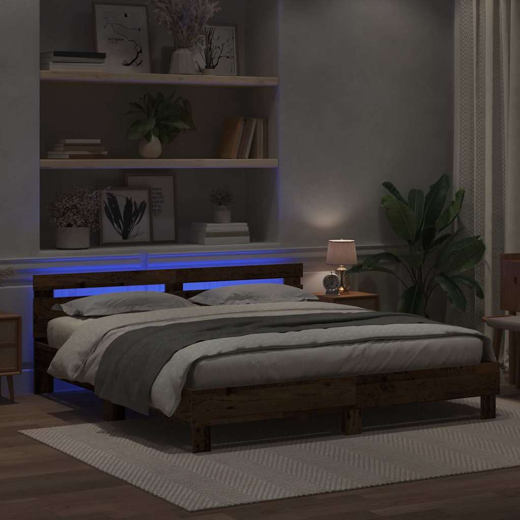 Sengestel Gammelt træ 180 x 200 cm Konstrueret træ