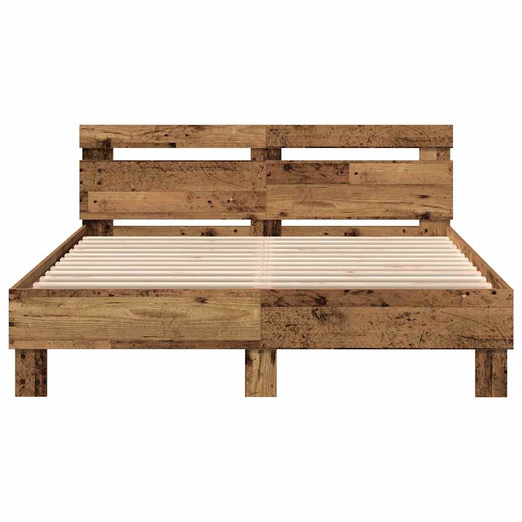Sengestel Gammelt træ 140 x 200 cm Konstrueret træ