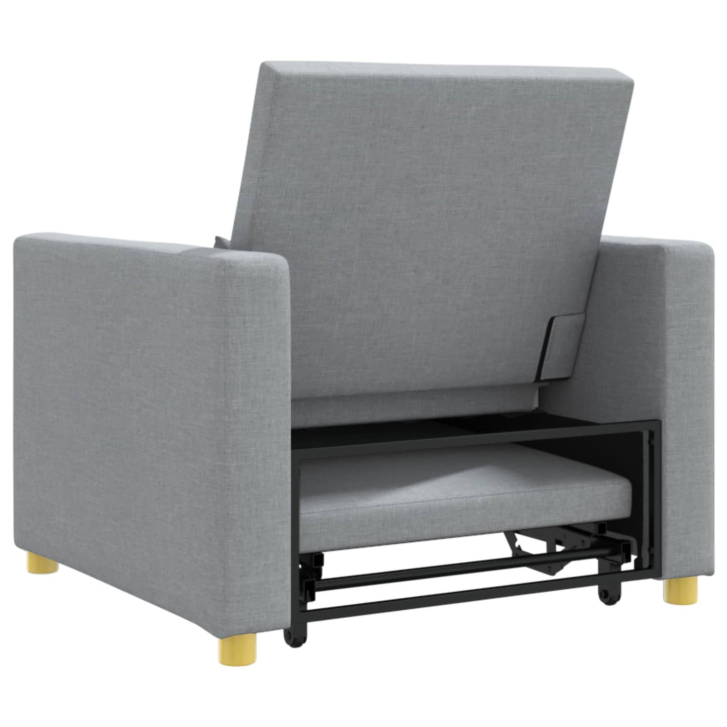 Utrækkelig sovesofa enkelt Lysegrå 90 x 165 x 87 cm Stof