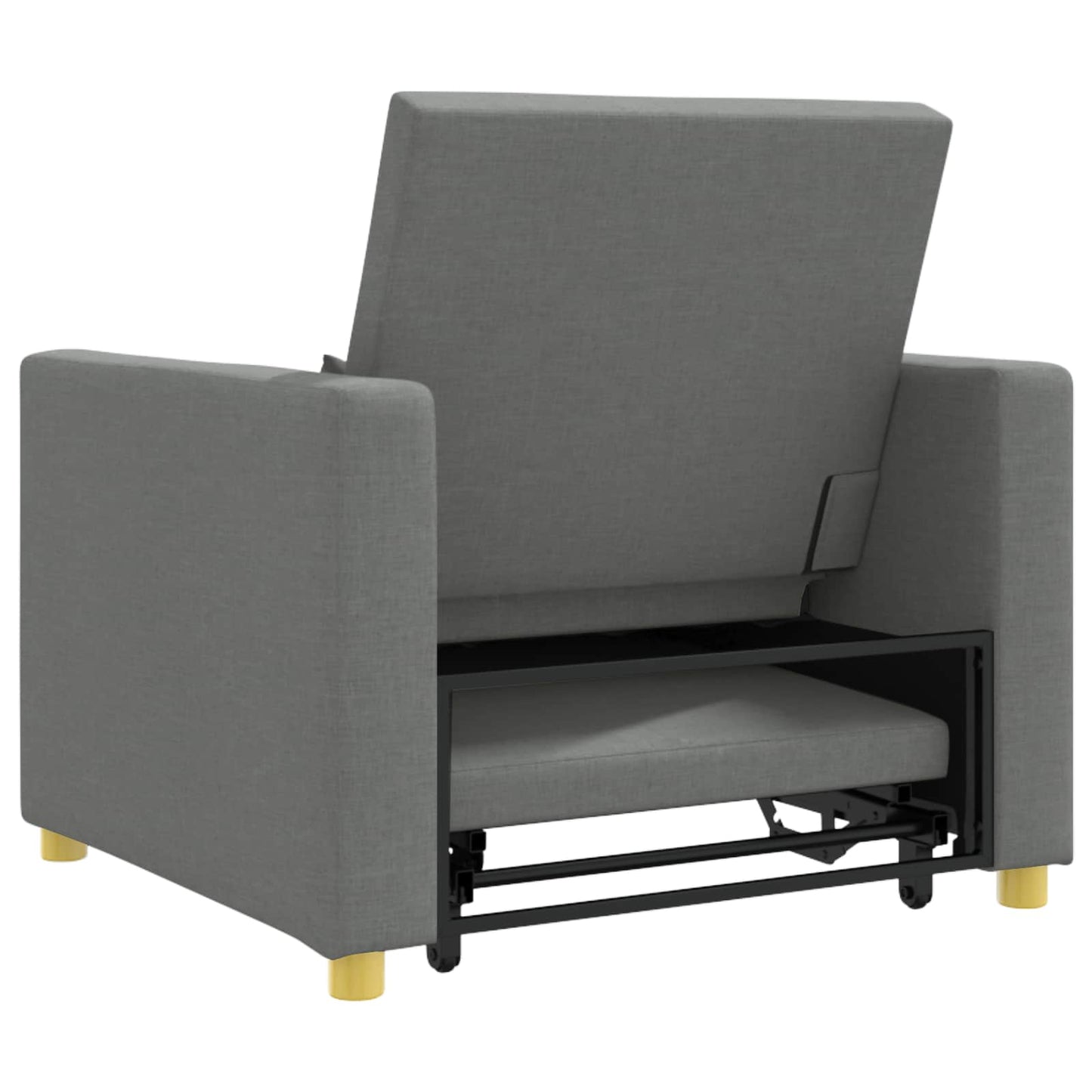 Utrækkelig sovesofa enkelt Mørkegrå 90 x 165 x 87 cm Stof