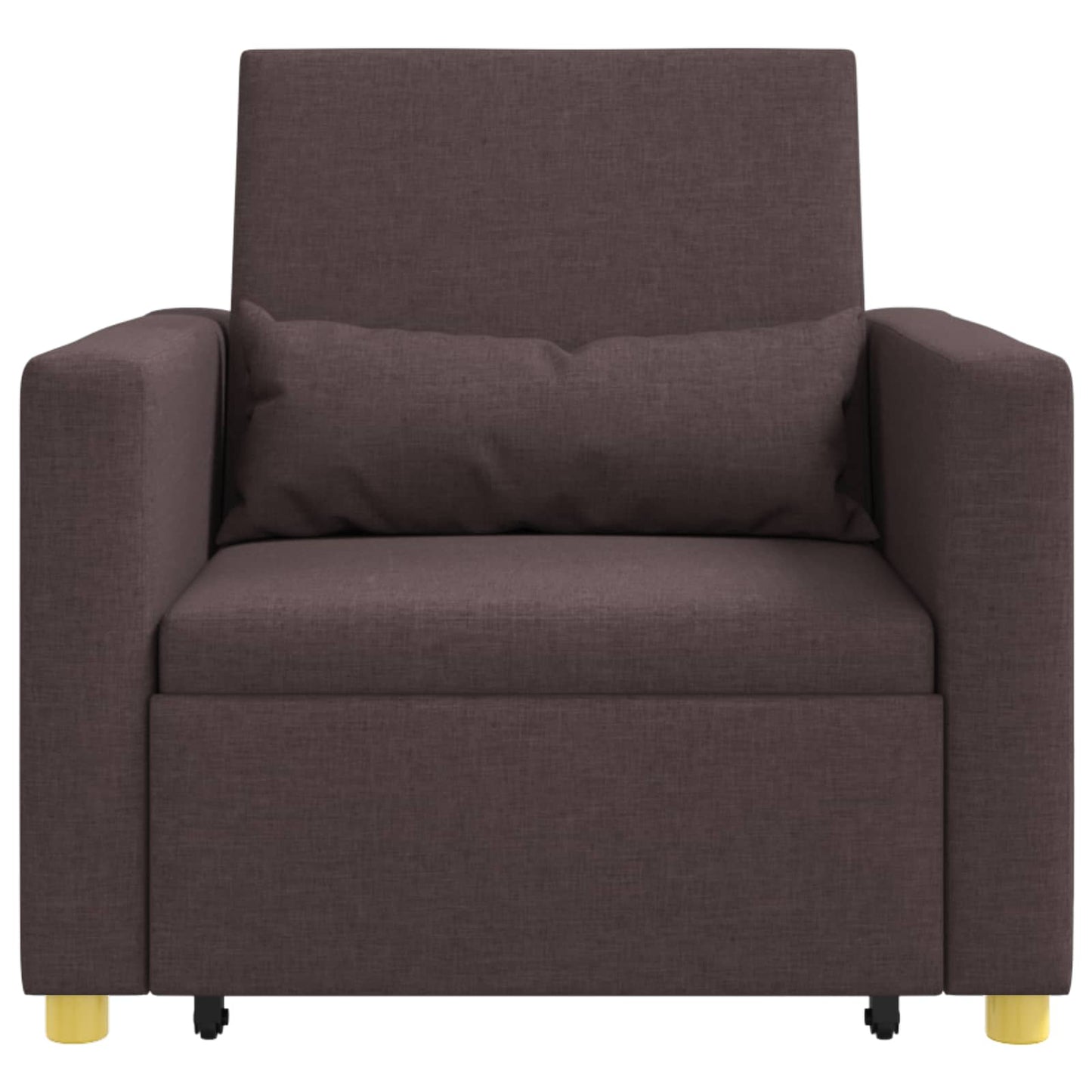 Utrækkelig sovesofa enkelt Mørkebrun 90 x 165 x 87 cm Stof
