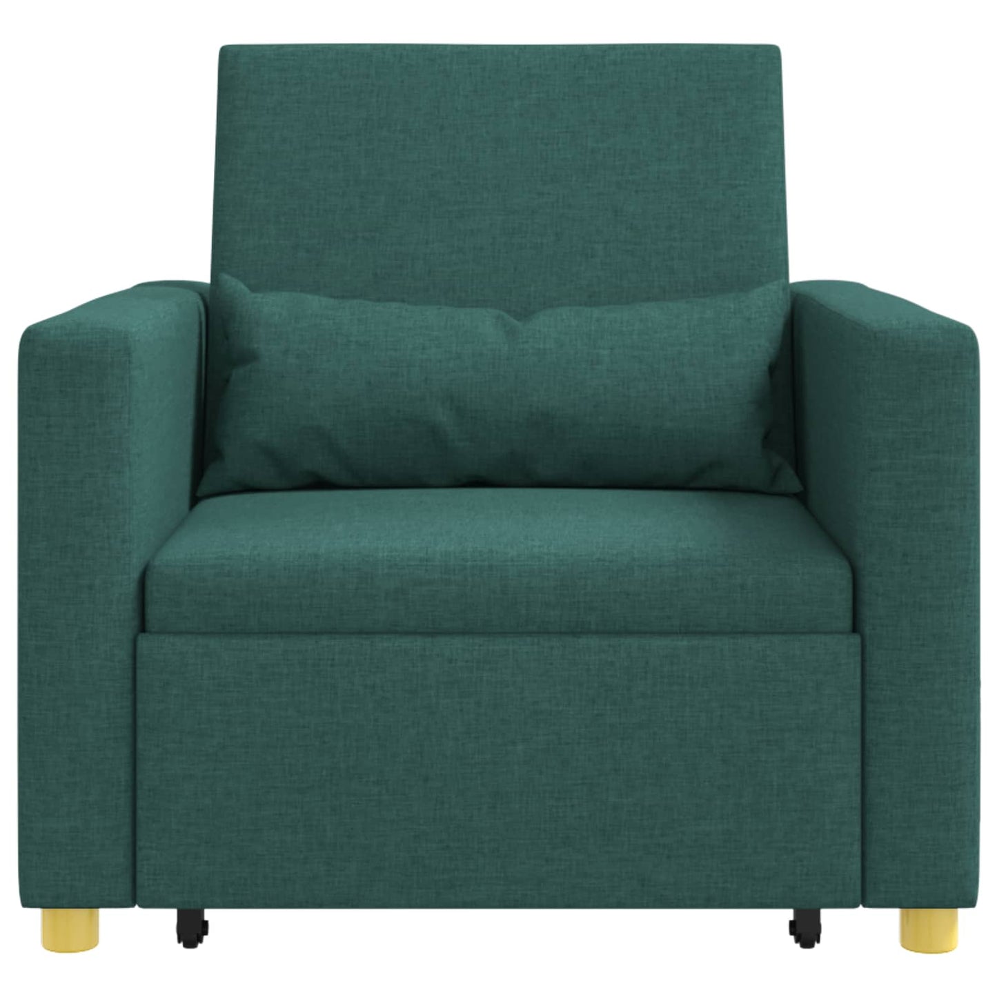 Utrækkelig sovesofa enkelt Mørkegrøn 90 x 165 x 87 cm Stof