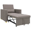 Utrækkelig sovesofa enkelt Gråbrun 90 x 165 x 87 cm Stof