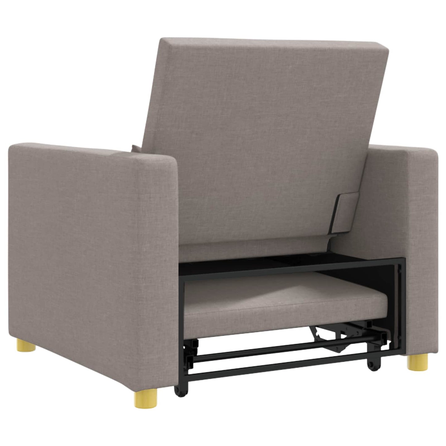 Utrækkelig sovesofa enkelt Gråbrun 90 x 165 x 87 cm Stof
