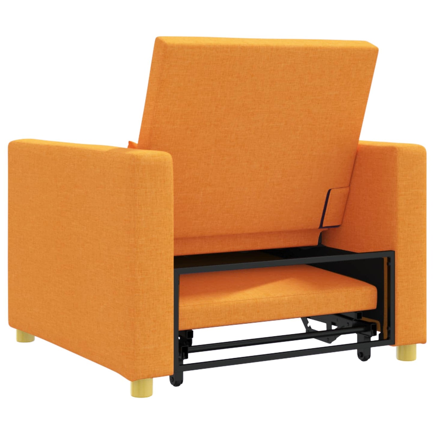 Utrækkelig sovesofa enkelt Mørkegul 90 x 165 x 87 cm Stof