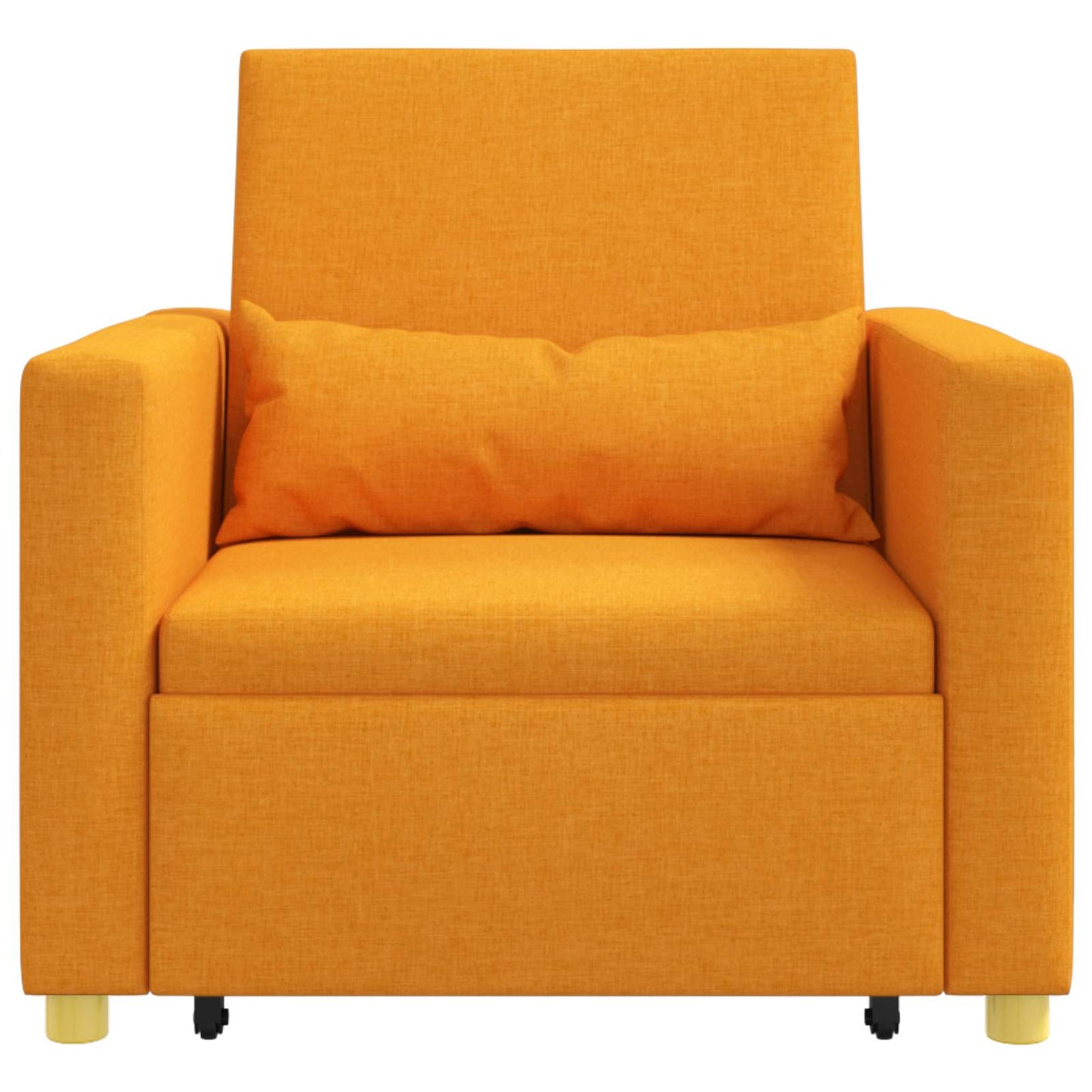 Utrækkelig sovesofa enkelt Mørkegul 90 x 165 x 87 cm Stof