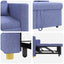 Utrækkelig sovesofa enkelt Jeans Blå 90 x 165 x 87 cm Stof