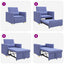 Utrækkelig sovesofa enkelt Jeans Blå 90 x 165 x 87 cm Stof