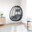 Hængende æggestol polyrattan 91,5 x 54,5 x 107 cm Antracit