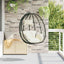 Hængende æggestol Cremehvid 91,5 x 54,5 x 107 cm polyrattan