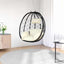 Hængende æggestol polyrattan 91,5 x 54,5 x 107 cm Cremehvid