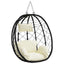 Hængende æggestol Cremehvid 91,5 x 54,5 x 107 cm polyrattan