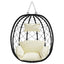 Hængende æggestol polyrattan 91,5 x 54,5 x 107 cm Cremehvid