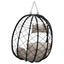 Hængende æggestol polyrattan 91,5 x 54,5 x 107 cm Gråbrun