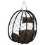 Hængende æggestol polyrattan 91,5 x 54,5 x 107 cm Brun