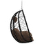Hængende æggestol polyrattan 91,5 x 54,5 x 107 cm Brun