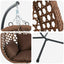 Hængende æggestol Brun 104 x 100 x 191 cm polyrattan
