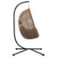 Hængende æggestol polyrattan 104 x 100 x 191 cm Brun