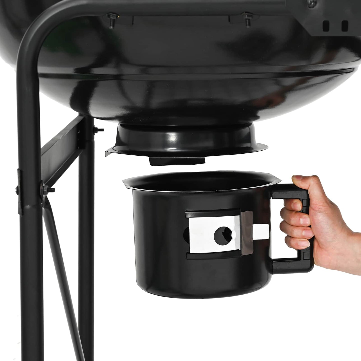 Udendørs grill med hjul Sort 91 x 71 x 107 cm Metal