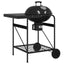 Udendørs grill med hjul Sort 91 x 71 x 107 cm Metal