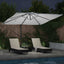 Parasol Sandfarvet 286 x 284 x 270 cm Aluminium og Polyester