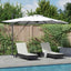 Parasol Sandfarvet 286 x 284 x 270 cm Aluminium og Polyester