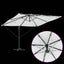 Parasol Sandfarvet 286 x 284 x 270 cm Aluminium og Polyester