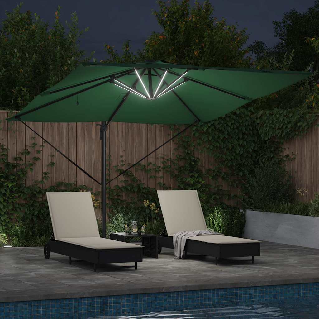 Parasol Grøn 286 x 284 x 270 cm Aluminium og Polyester