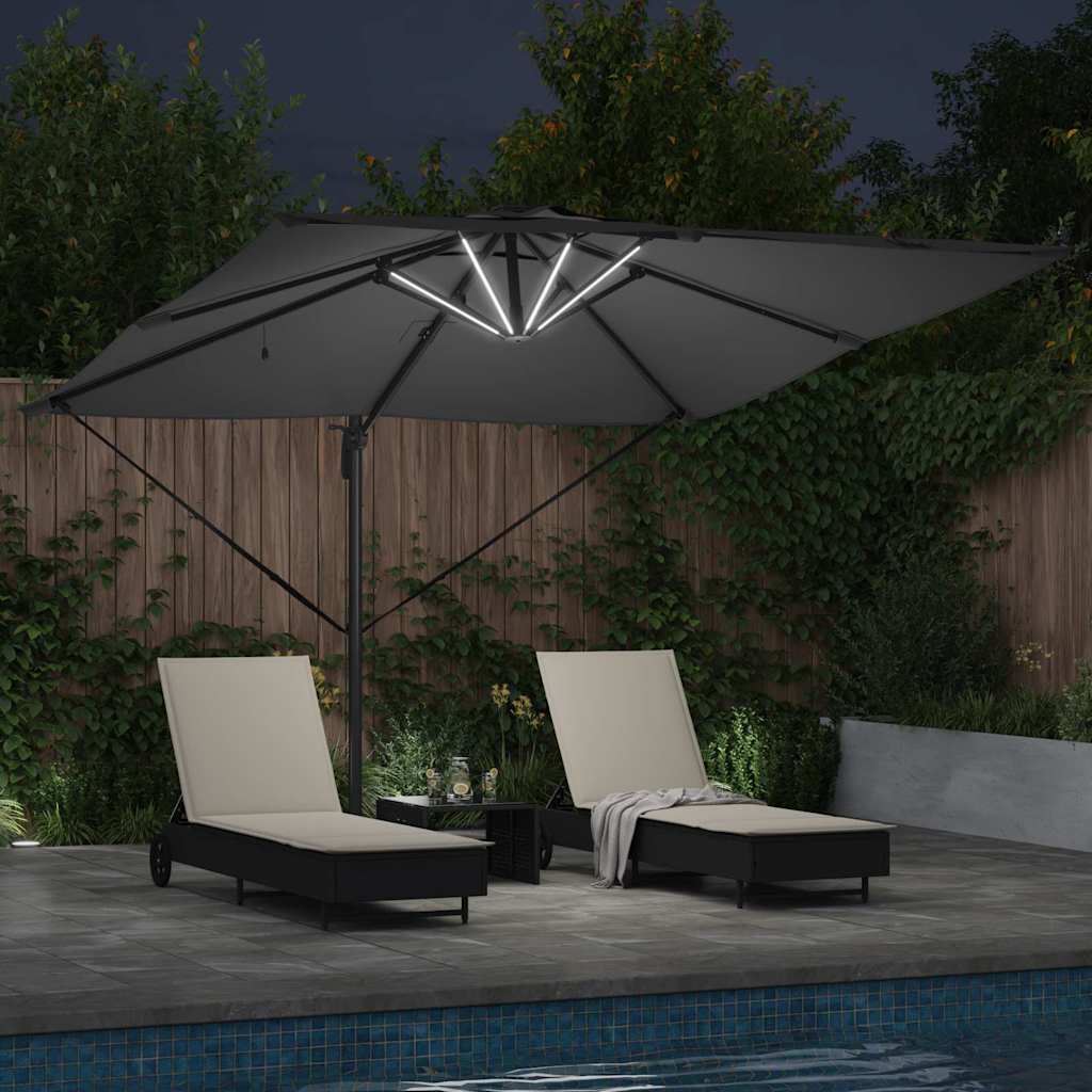 Parasol Antracit 286 x 284 x 270 cm Aluminium og Polyester
