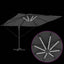 Parasol Antracit 286 x 284 x 270 cm Aluminium og Polyester