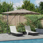 Parasol Gråbrun 286 x 284 x 270 cm Aluminium og Polyester