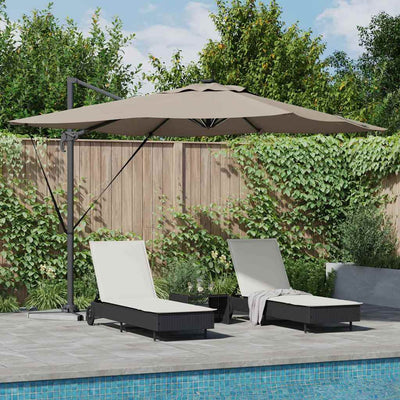 Parasol Gråbrun 286 x 284 x 270 cm Aluminium og Polyester