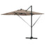 Parasol Gråbrun 286 x 284 x 270 cm Aluminium og Polyester