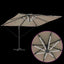 Parasol Gråbrun 286 x 284 x 270 cm Aluminium og Polyester