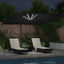 Parasol Sort 286 x 284 x 270 cm Aluminium og Polyester