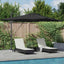 Parasol Sort 286 x 284 x 270 cm Aluminium og Polyester