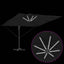 Parasol Sort 286 x 284 x 270 cm Aluminium og Polyester
