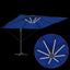 Parasol Azure Blue 286 x 284 x 270 cm Aluminium og Polyester