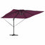 Parasol Bordeaux Rød 286 x 284 x 270 cm Aluminium og Polyester