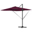 Parasol Bordeaux Rød 286 x 284 x 270 cm Aluminium og Polyester