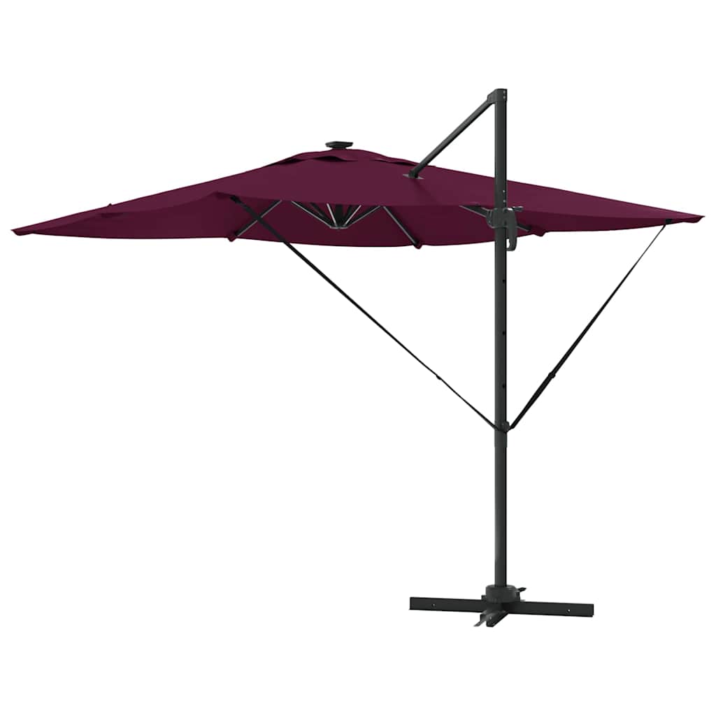 Parasol Bordeaux Rød 286 x 284 x 270 cm Aluminium og Polyester