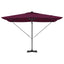 Parasol Bordeaux Rød 286 x 284 x 270 cm Aluminium og Polyester