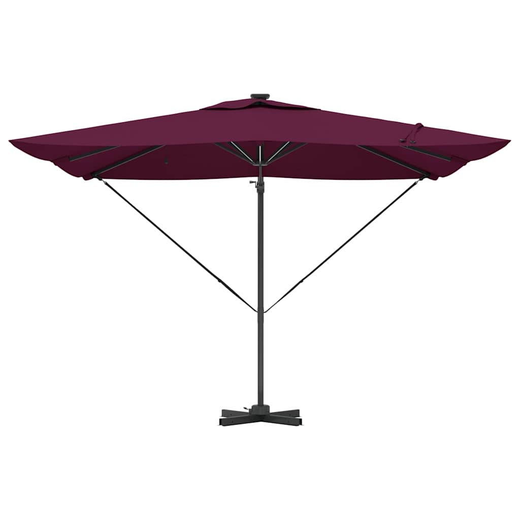 Parasol Bordeaux Rød 286 x 284 x 270 cm Aluminium og Polyester