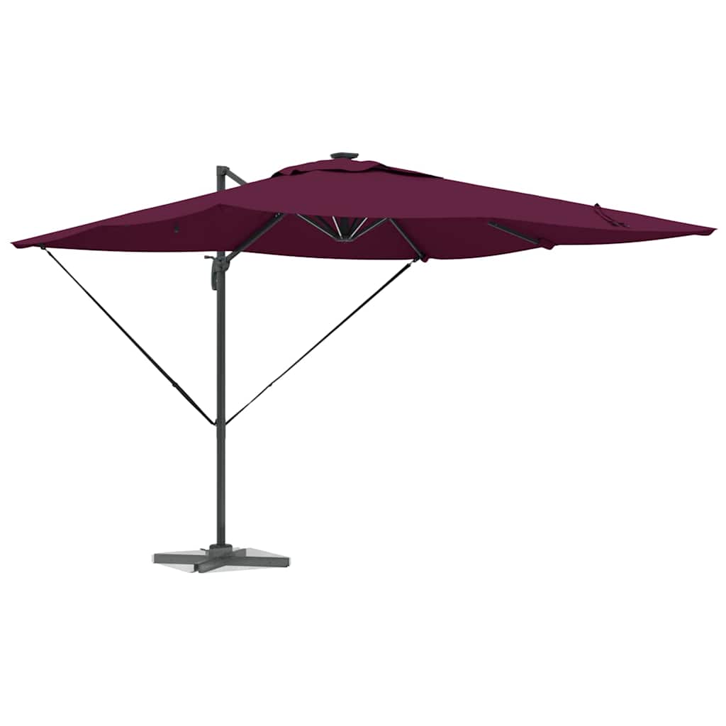 Parasol Bordeaux Rød 286 x 284 x 270 cm Aluminium og Polyester