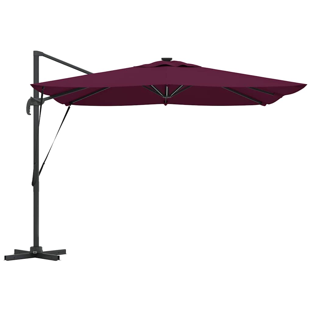 Parasol Bordeaux Rød 286 x 284 x 270 cm Aluminium og Polyester