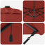 Parasol Terrakotta 286 x 284 x 270 cm Aluminium og Polyester