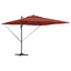 Parasol Terrakotta 286 x 284 x 270 cm Aluminium og Polyester